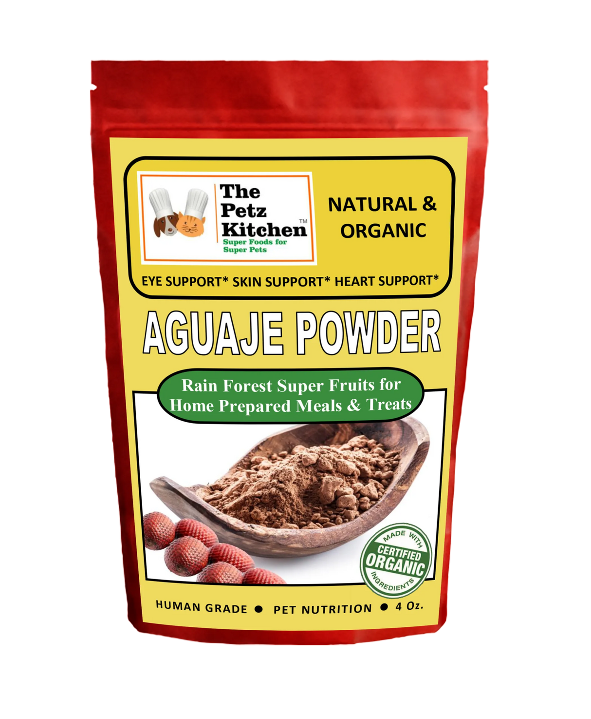Aguaje Powder - Eye, Skin & Heart Support* The Petz Kitchen Dog & Cat Holistic Super Foods* | Animal Vitamins & Supplements | pethousekh