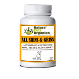 All Shins & Grins Capsules - Antioxidant Super Food Bone, Eye, Teeth & Skin Support Dog & Cat* | Animal Vitamins & Supplements | pethousekh