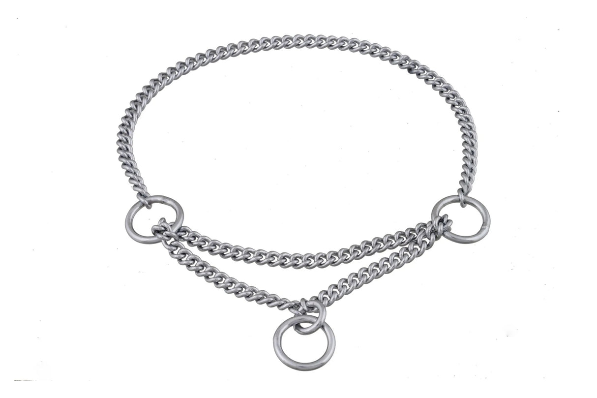 Alvalley Martingale Show Chain Collar 22in x 1.4mm for Dogs | Dog Collars | pethousekh