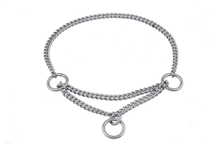 Alvalley Martingale Show Chain Collar 22in x 1.4mm for Dogs | Dog Collars | pethousekh