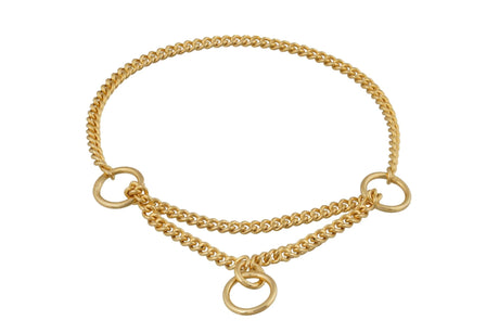 Alvalley Martingale Show Chain Collar 22in x 1.4mm for Dogs | Dog Collars | pethousekh
