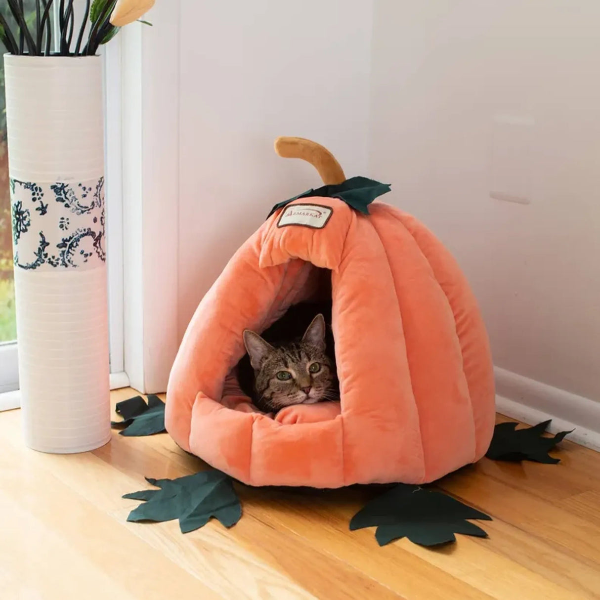 Armarkat Cat Bed C85CCS PumpkIn Shape | Pet Beds | pethousekh