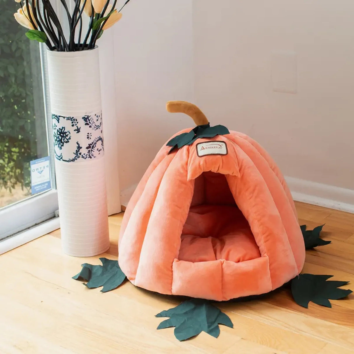 Armarkat Cat Bed C85CCS PumpkIn Shape | Pet Beds | pethousekh