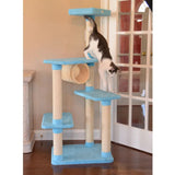 Armarkat Cat Climber, Real Wood Cat Junggle Tree Skyblue | Scratchers | pethousekh