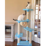 Armarkat Cat Climber, Real Wood Cat Junggle Tree Skyblue | Scratchers | pethousekh