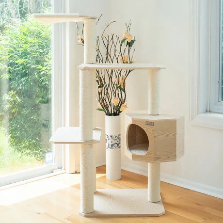 Armarkat Premium Scots Pine 54 - Inch Cat Tree W Three Levels | Scratchers | pethousekh