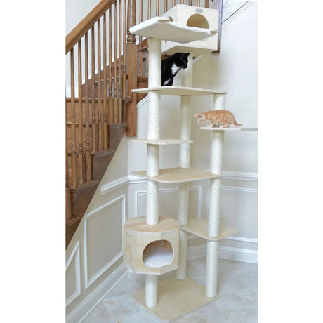 Armarkat Premium Scots Pine 89" Cat Tree Tower W 7 Levels | Scratchers | pethousekh