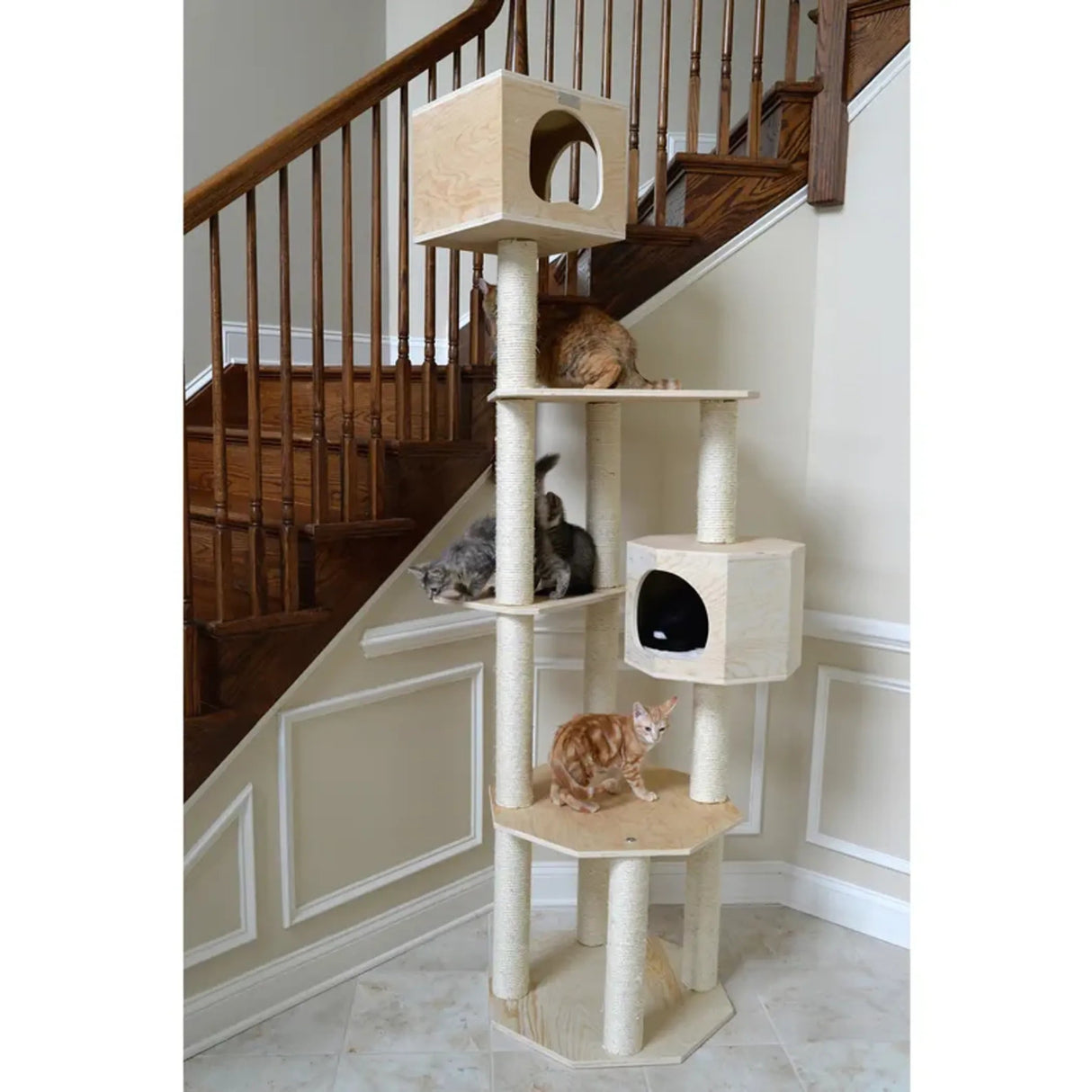 Armarkat Premium Scots Pine Cat TreeTall Sturdy Cat Tower | Scratchers | pethousekh
