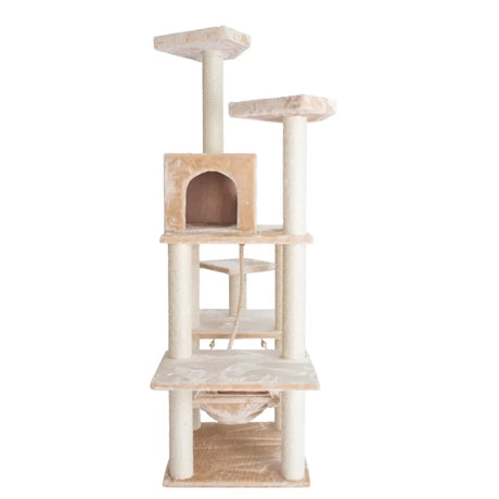 Armarkat Real Wood 72" Beige Cat Tree SratchIng Post A7202 | Scratchers | pethousekh