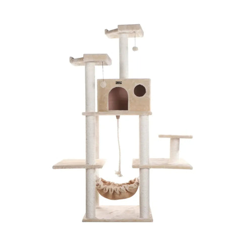 Armarkat Real Wood 72" Beige Cat Tree SratchIng Post A7202 | Scratchers | pethousekh