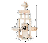 Armarkat Real Wood Spacious Thick Fur Cat Tower W Lounge | Scratchers | pethousekh