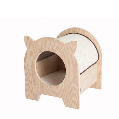 Armarkat S1203 Premium Wood Cat Hideaway With Sisal | Scratchers | pethousekh