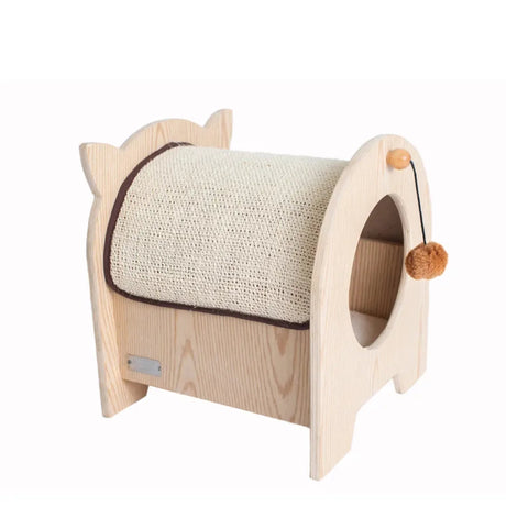 Armarkat S1203 Premium Wood Cat Hideaway With Sisal | Scratchers | pethousekh