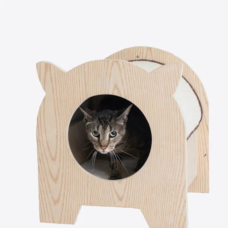 Armarkat S1203 Premium Wood Cat Hideaway With Sisal | Scratchers | pethousekh