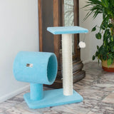 Armarkat Sky Blue 25 - Inch Cat Tree With Wood Scratcher | Scratchers | pethousekh