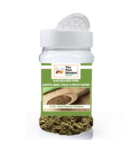 Black Maca - Cognitive Energy & Fertility Support* The Petz Kitchen - Organic & Human Grade Ingredients For Home Prepared Meals & Treats | Animal Vitamins & Supplements | pethousekh