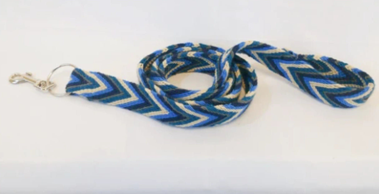 Blue Handmade Wayuu Pet Leash | Dog Leashes | pethousekh