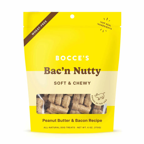 Bocce's Bakery Bac'N Nutty Soft & Chewy Dog Treats 6oz | Soft & Chewy Treats | pethousekh