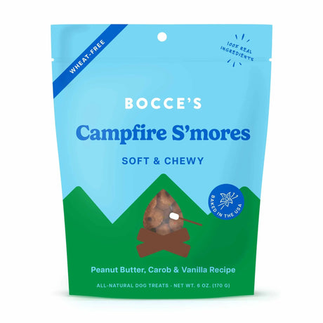 Bocce's Bakery Campfire S'mores Soft & Chewy Dog Treats 6oz | Soft & Chewy Treats | pethousekh