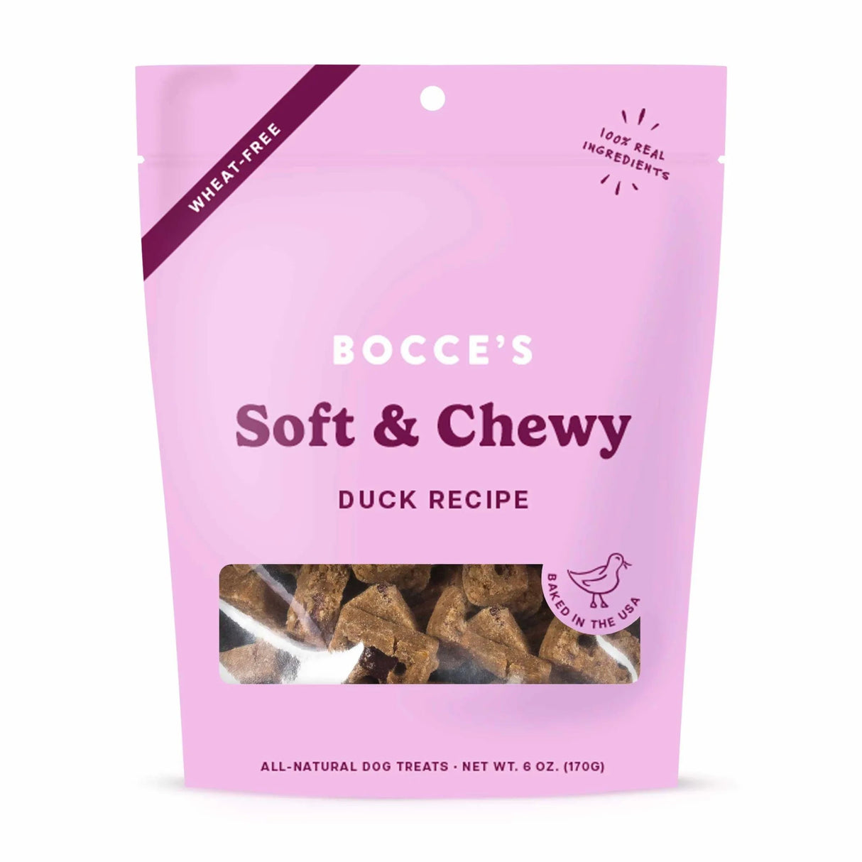 Bocce's Bakery Duck Flavor Soft Chewy Dog Treats 6oz | Soft & Chewy Treats | pethousekh