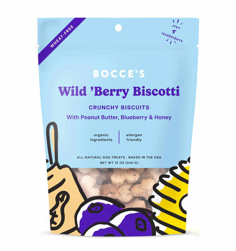 Bocce's Bakery Organic Wild Berry Dog Biscuits 12oz | Biscuits & Crunchy Treats | pethousekh