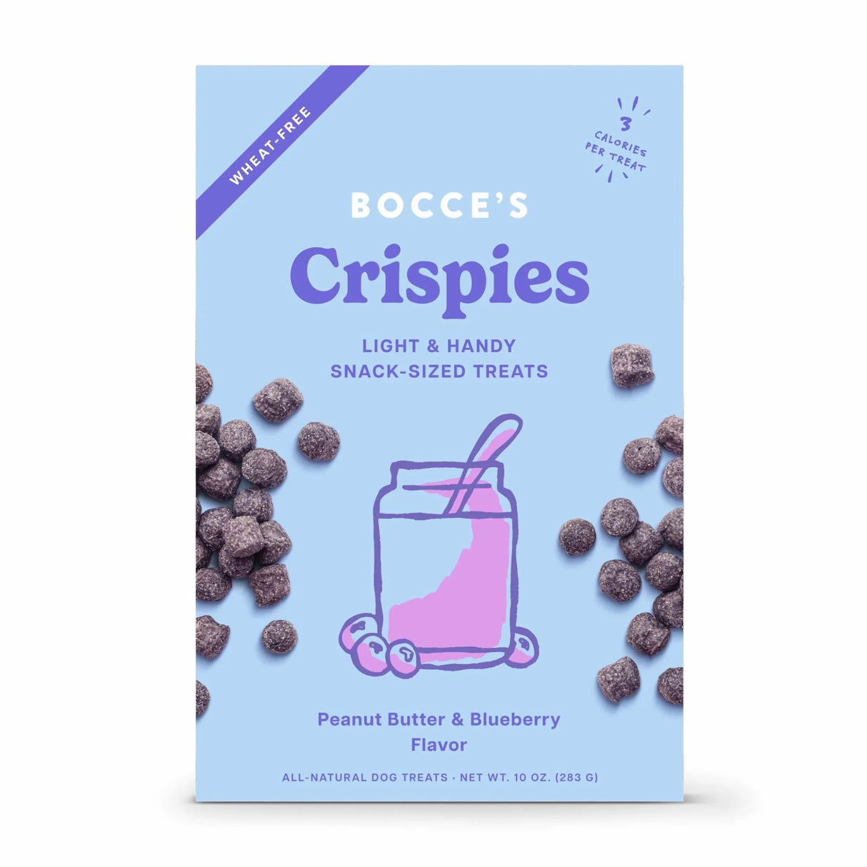 Bocce's Bakery PB + Blueberry Crispies Dog Treats 10oz | Biscuits & Crunchy Treats | pethousekh