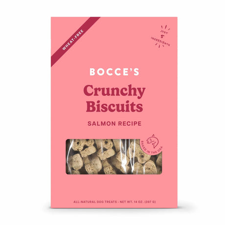 Bocce's Bakery Salmon Biscuit Boxes Dog Treats 14oz | Biscuits & Crunchy Treats | pethousekh