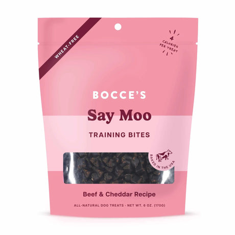Bocce's Bakery Say MOOOO Training Bites Dog Treats 6oz | Soft & Chewy Treats | pethousekh