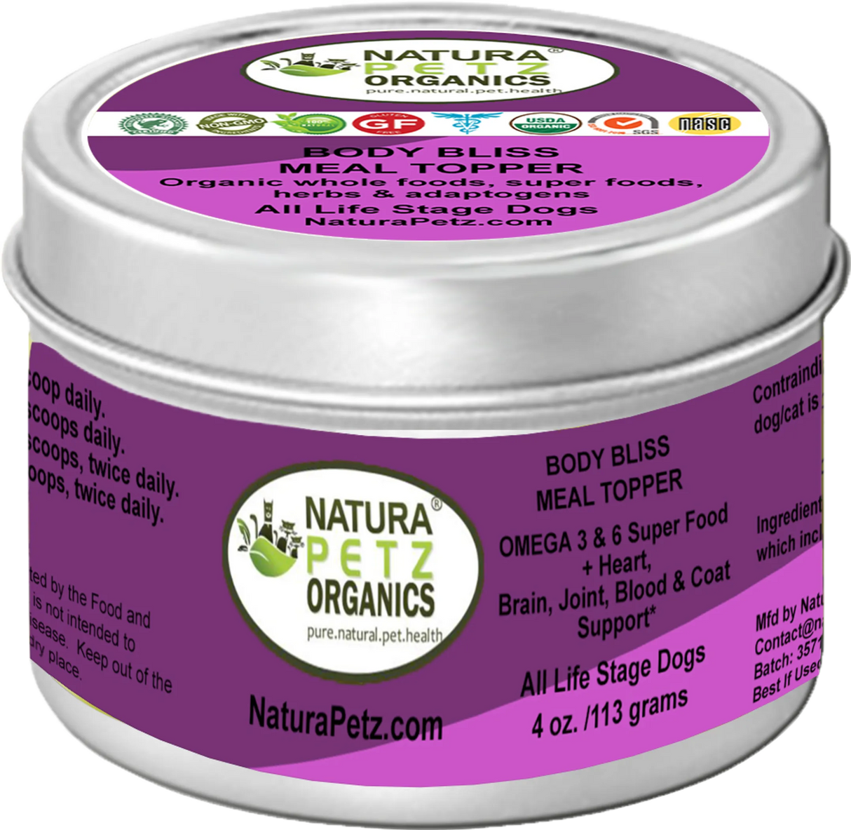 Body Bliss Meal Topper - Omega 3 & 6 Super Food + Heart, Brain Joint, Blood & Coat Support* | Dog Food Toppers | pethousekh