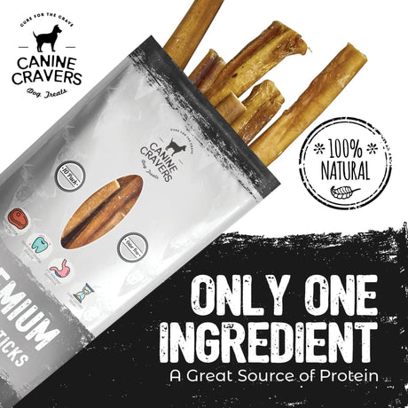Canine Cravers Premium Odor - Free Beef Bully Stick, Thick Cut Dog Chew | Dog Treats | pethousekh