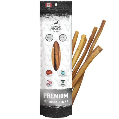 Canine Cravers Premium Odor - Free Beef Bully Stick, Thick Cut Dog Chew | Dog Treats | pethousekh