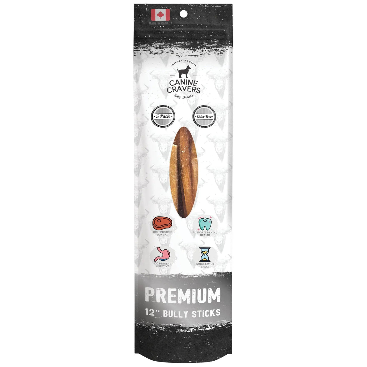 Canine Cravers Premium Odor - Free Beef Bully Stick, Thick Cut Dog Chew | Dog Treats | pethousekh