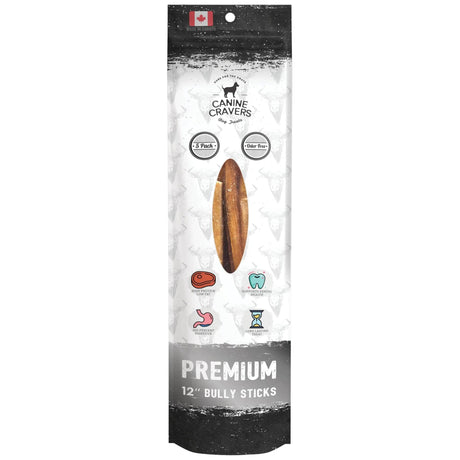 Canine Cravers Premium Odor - Free Beef Bully Stick, Thick Cut Dog Chew | Dog Treats | pethousekh