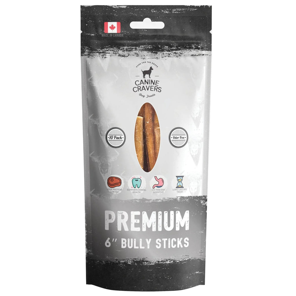 Canine Cravers Premium Odor - Free Beef Bully Stick, Thick Cut Dog Chew | Dog Treats | pethousekh