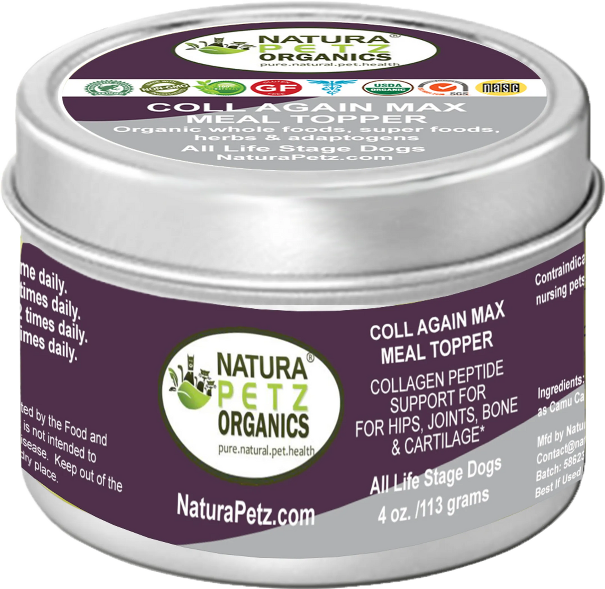 Coll Again Max Collagen Peptide Support Meal Topper* Hips, Joint, Bone & Cartilage Support* Dogs & Cats* | Dog Food Toppers | pethousekh