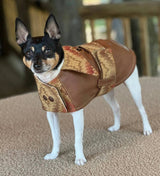 DCNY Vegan Faux Leather Southwest Coat | Dog Clothes | pethousekh