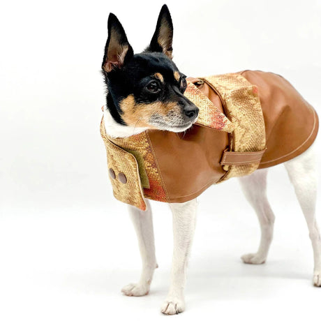 DCNY Vegan Faux Leather Southwest Coat | Dog Clothes | pethousekh