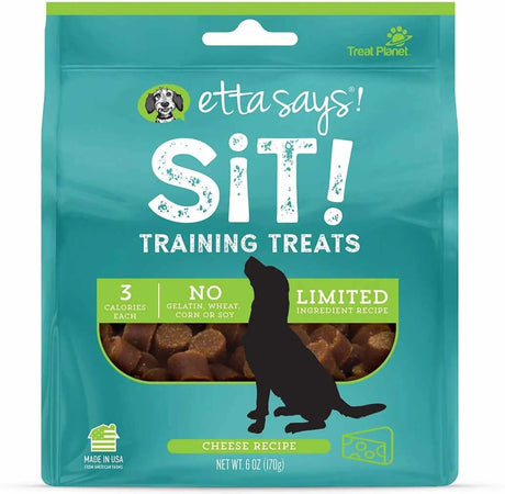 Etta Says! Sit! Dog Training Treats Cheese Recipe 6oz | Soft & Chewy Treats | pethousekh