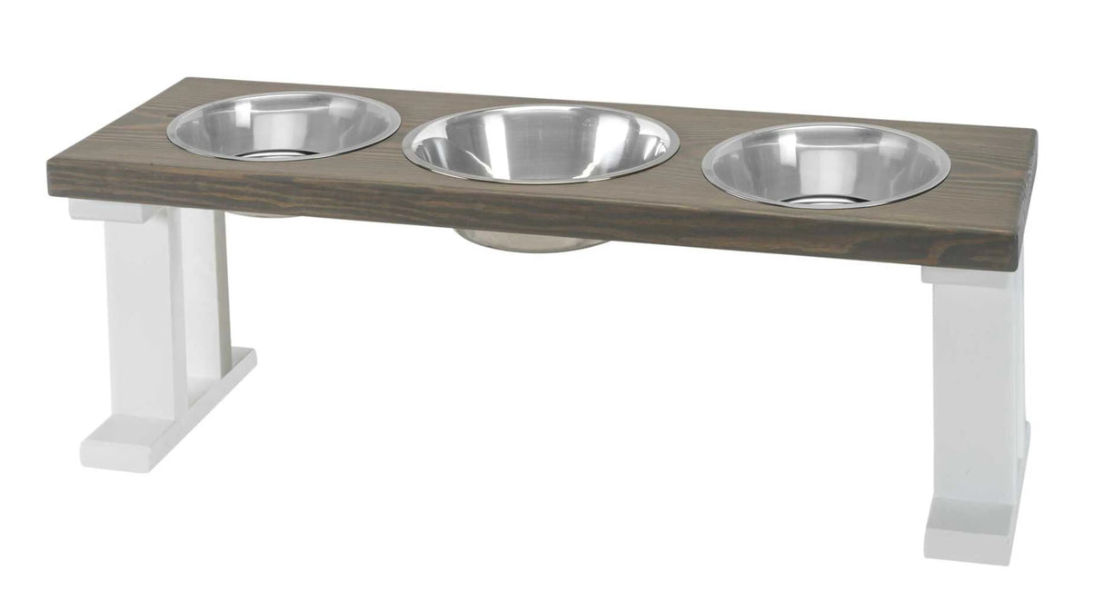 Farmhouse 3 Bowl Elevated Regular Feeder | Pet Feeders | pethousekh
