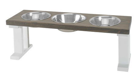 Farmhouse 3 Bowl Elevated Regular Feeder | Pet Feeders | pethousekh
