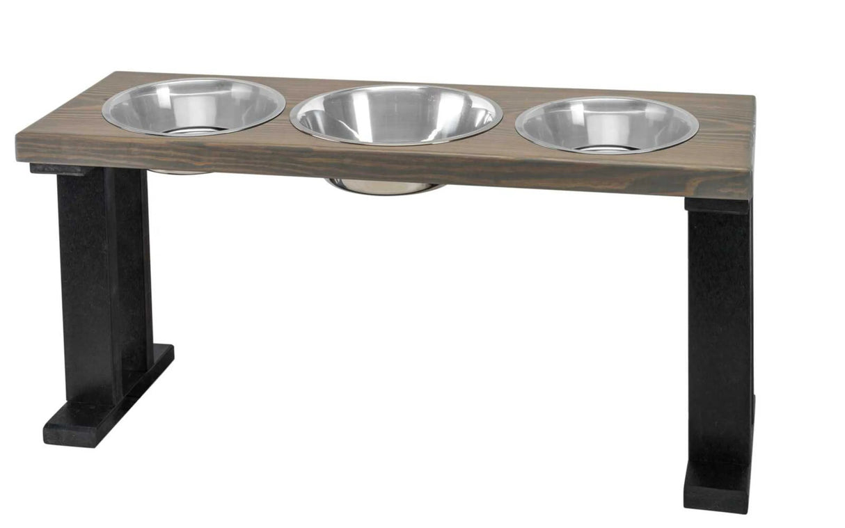 Farmhouse 3 Bowl Elevated Regular Feeder | Pet Feeders | pethousekh