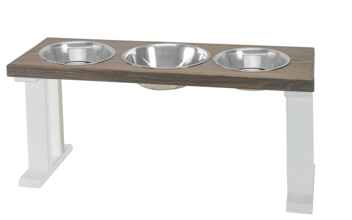 Farmhouse 3 Bowl Elevated Regular Feeder | Pet Feeders | pethousekh