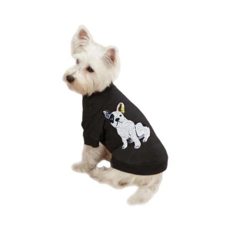 Frenchie Sequin Tee | Dog Clothes | pethousekh