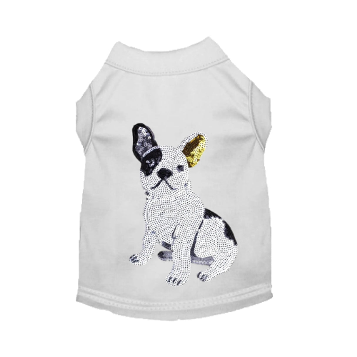 Frenchie Sequin Tee | Dog Clothes | pethousekh
