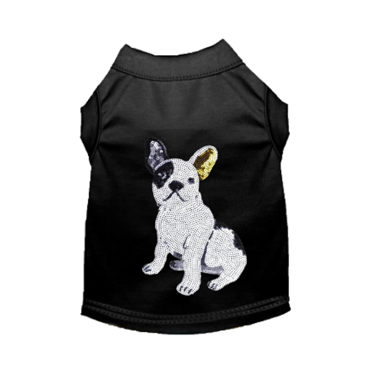 Frenchie Sequin Tee | Dog Clothes | pethousekh