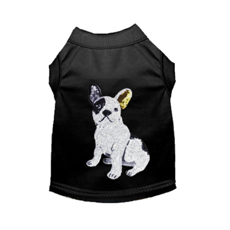 Frenchie Sequin Tee | Dog Clothes | pethousekh