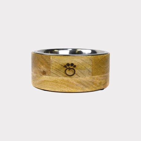 GF Pet Mango Wood Bowl Single | Food & Water Bowls | pethousekh