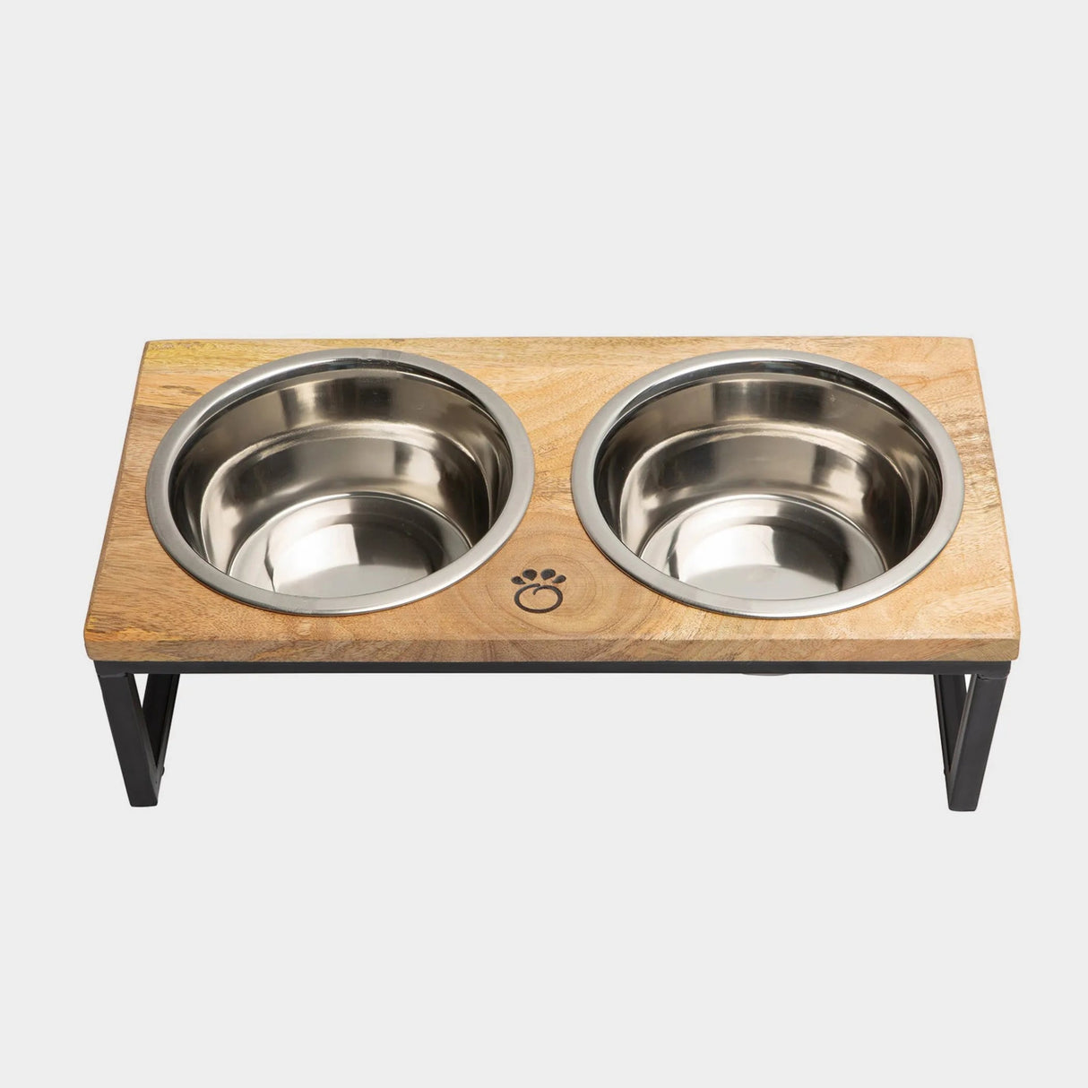 GF Pet Wood & Metal Elevated Feeder | Food & Water Bowls | pethousekh