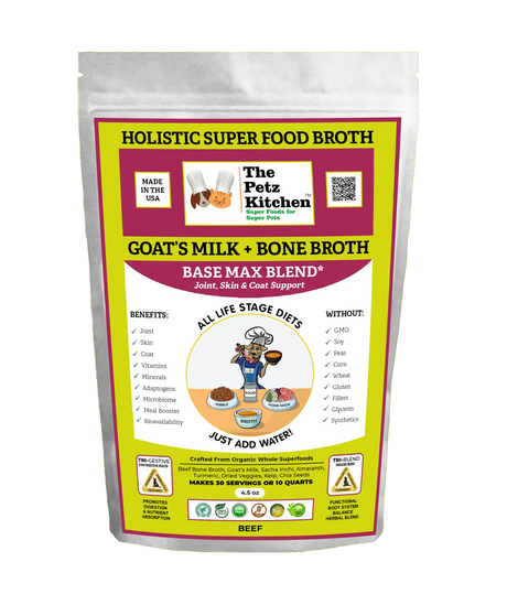 Goats Milk + Bone Broth Base Max* Joint, Skin & Coat Support Broth* The Petz Kitchen Dog & Cat | Animal Vitamins & Supplements | pethousekh