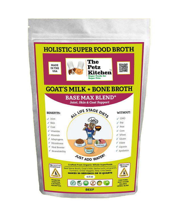 Goats Milk + Bone Broth Base Max* Joint, Skin & Coat Support Broth* The Petz Kitchen Dog & Cat | Animal Vitamins & Supplements | pethousekh